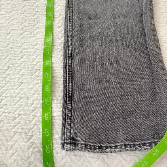 Abercrombie & Fitch the 90s straight ultra high rise jeans Washed black Sz 28/ 6 - Picture 10 of 10